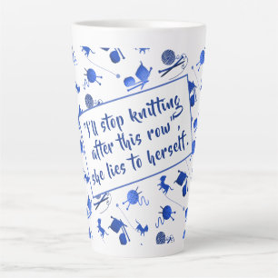Knitting Saying Yarn Pattern Mug For Fibre Artists