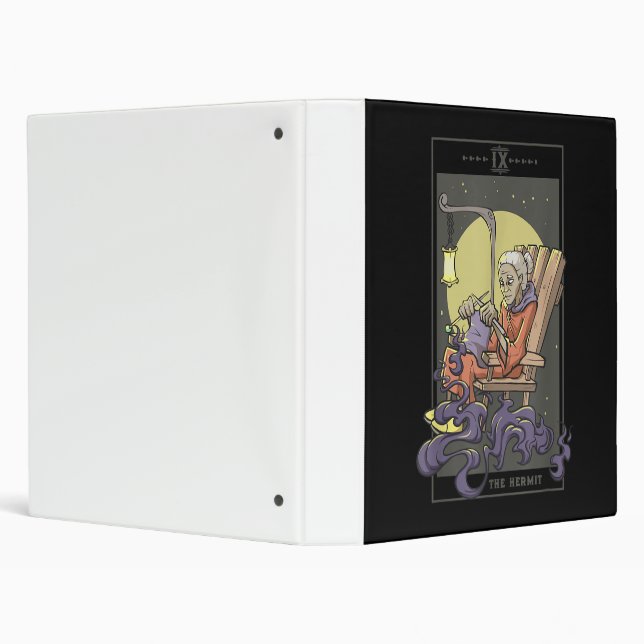 Knitting Sewing Hermit Tarot Card Crochet Quilting Binder (Background)