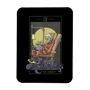 Knitting Sewing Hermit Tarot Card Crochet Quilting Magnet