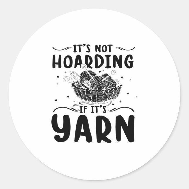 Knitting | Sewing Machine Knitter Grandma Gifts Classic Round Sticker (Front)