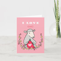 Knitting Sheep I Love Ewe Funny Love Anniversary