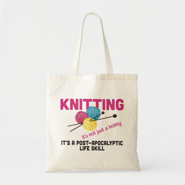 Knitting Skills Tote Bag (Front)