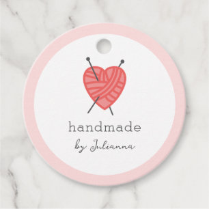 Knitting small business product tag