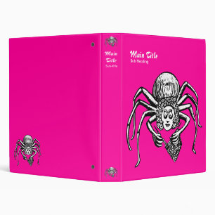 Knitting Spider - Bright Pink (FF0099) Binder