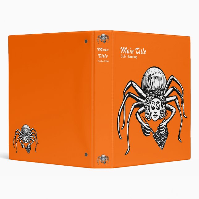Knitting Spider - Orange (FF6600) Binder (Background)