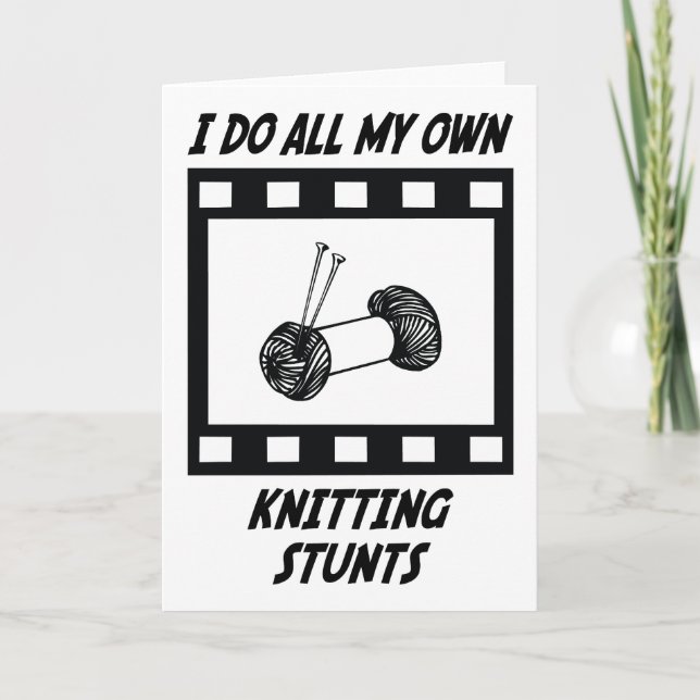 Knitting Stunts Card (Front)