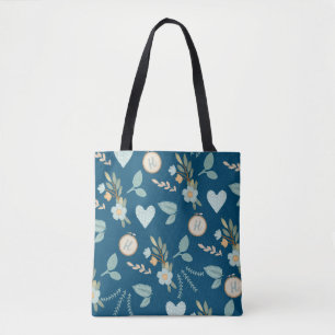 Knitting Supplies Embroidered Monogram Tote Bag