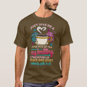 Knitting Tea Knitter Yarn T-Shirt