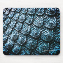 Knitting Theme Mouse Pad - Blue Dragon Scales