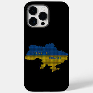 Knitting Ukrainian state map text Glory to Ukraine Case-Mate iPhone 14 Pro Max Case