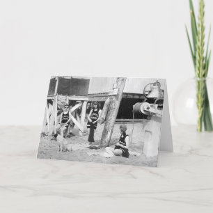 Knitting Venice Lifeguards, early 1900s Card