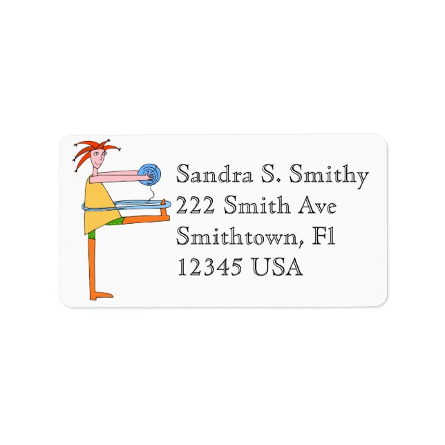 Knitting Woman   Address Label (Front)