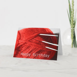 Knitting Wool  Happy Birthday Card