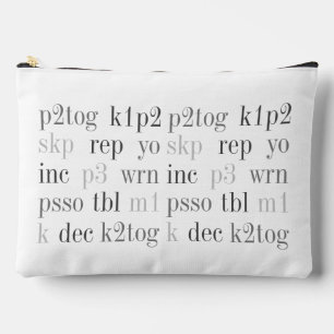 KNITTING WORDS Large Accessory Bag