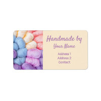 Knitting Yarn Balls Address Label