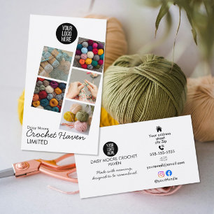 Knitting Yarn Business Photo Portfolio Card Tags 