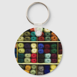 Knitting Yarn Keychain