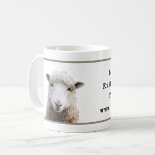 Knitting Yarn Seller Designer Logo Sheep Coffee Mug