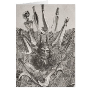 Knives, mask and mat from Upper Congo