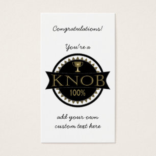 Knob Award Custom Business Cards