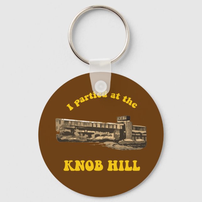 Knob Hill Keychain- Retro Style Keychain (Front)