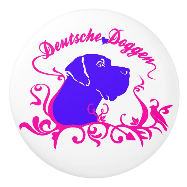 Knob with Great Dane (Front)