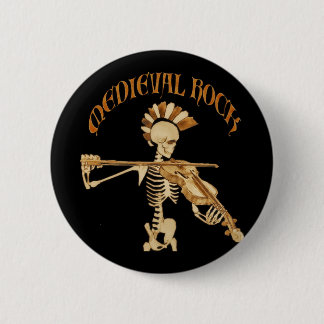 Knochengeiger v Skeleton Fiddler - Medieval Rock 2 Inch Round Button