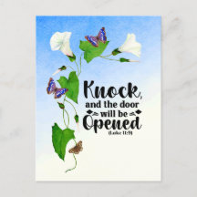 Knock and the door will be opened canvas print