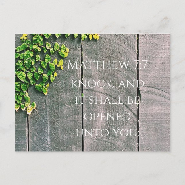 Knock And The Door Will Open Get Well  Postcard (Front)