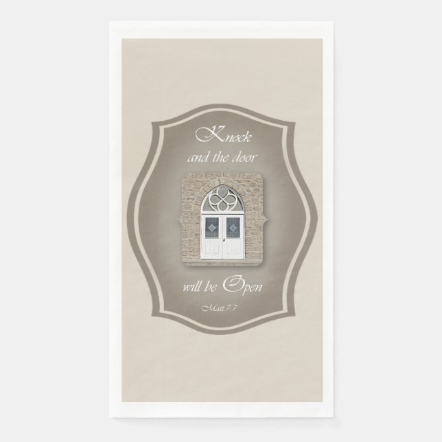 Knock and the Door will Open - Paper Napkin (Front)