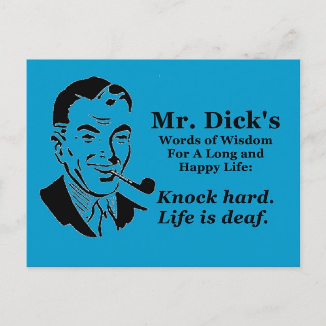 Knock Hard Postcard (Front)