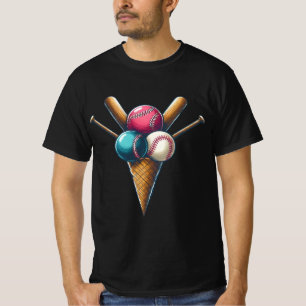 Knock It Out of the Park Ice Cream Meets Baseball T-Shirt