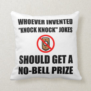 Knock Knock Joke No Bell Throw Pillow