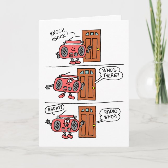 Knock Knock Radio Not Back To School Card (Front)