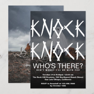 Knock Knock Who's There Photo Halloween Invitation