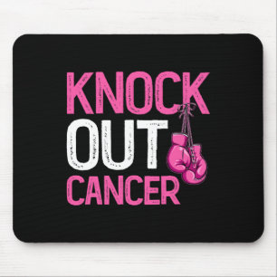 Knock Out Boxing Gloves Pink Ribbon Breast Cancer Mouse Pad