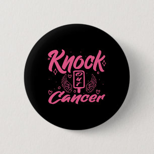 Knock Out Cancer Breast Cancer  2 Inch Round Button