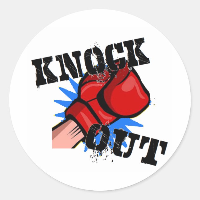 Knock Out Classic Round Sticker (Front)