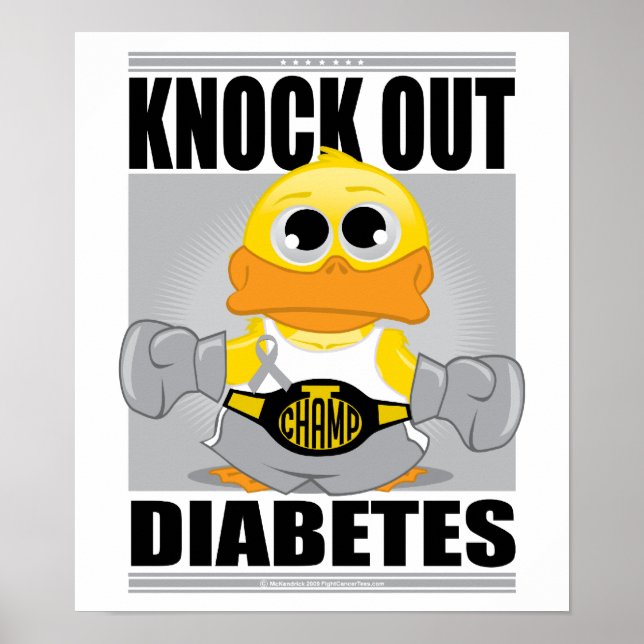 Knock Out Diabetes Poster (Front)