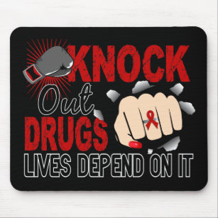 Knock Out Drugs 2 Female Fist Mouse Pad