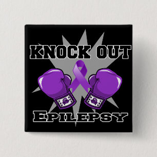 Knock Out Epilepsy 2 Inch Square Button