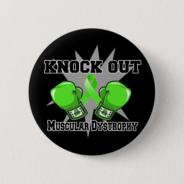 Knock Out Muscular Dystrophy 2 Inch Round Button (Front)