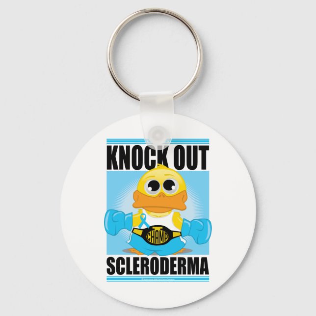 Knock Out Scleroderma Keychain (Front)