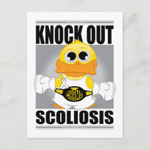 Knock Out Scoliosis Postcard