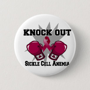 Knock Out Sickle Cell Anemia 2 Inch Round Button
