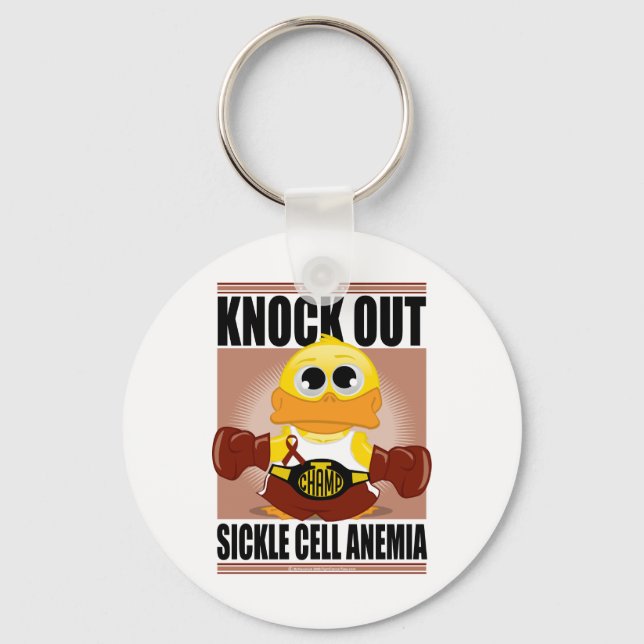 Knock Out Sickle Cell Anemia Keychain (Front)