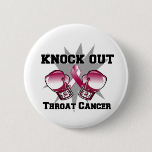 Knock Out Throat Cancer 2 Inch Round Button