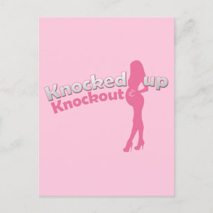 Knocked Up Knockout Baby Shower Mom-to-Be Invitation Postcard