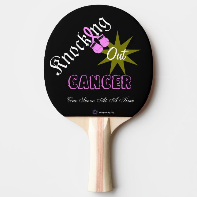 Knocking Out Cancer Paddle - Breast Cancer Gloves (Front)