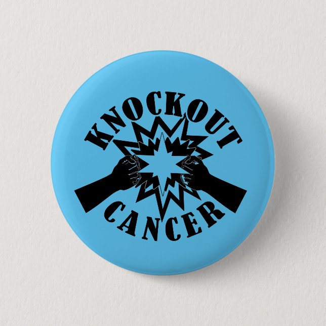 Knockout Cancer 2 Inch Round Button (Front)